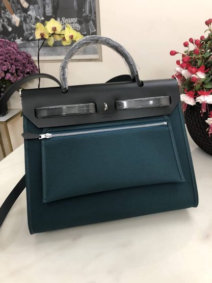 Hermes Birkin Bag 31 Canvas Leather - Image 6