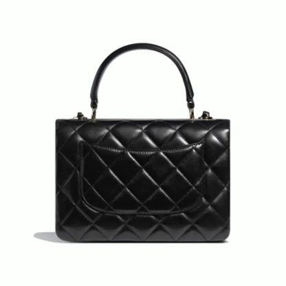 Chanel Lambskin & Gold-Tone Metal Black - Image 3