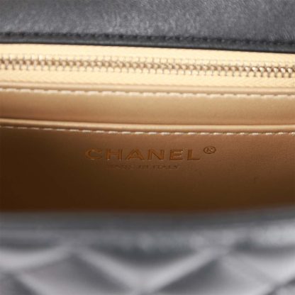Chanel Pearl Crush Mini Square Flap Bag Black Lambskin - Image 5