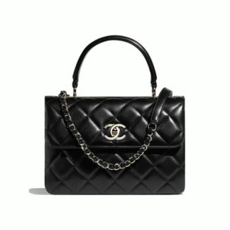 Chanel Lambskin & Gold-Tone Metal Black