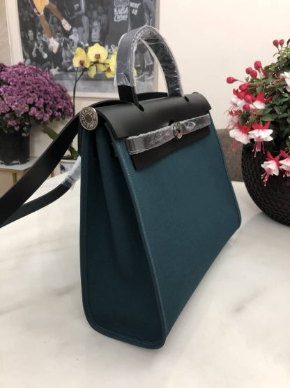 Hermes Birkin Bag 31 Canvas Leather - Image 9