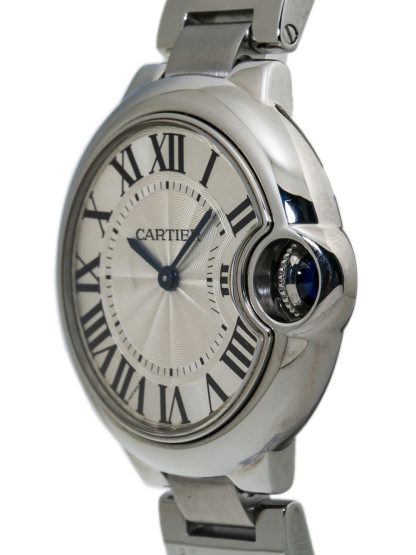 Cartier  Ballon Bleu 33mm Silver Roman Dial Watch - Image 4
