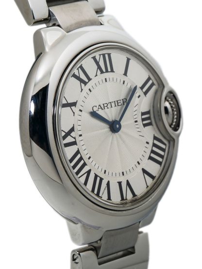 Cartier  Ballon Bleu 33mm Silver Roman Dial Watch - Image 3