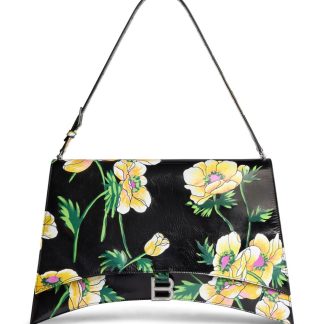 Balenciaga Large Crush Sling Floral-Print Shoulder Bag
